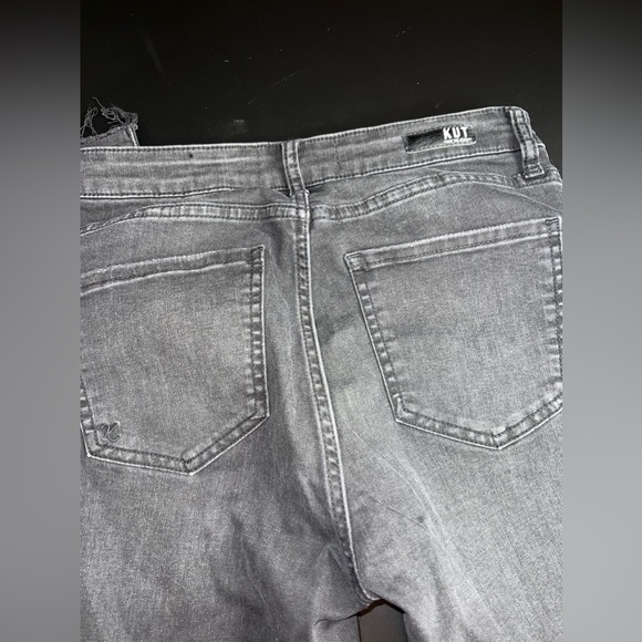Kut From The Kloth Donna High Rise Ankle Skinny Raw Hem Skinny Jean Size 4 EUC - Picture 7 of 10